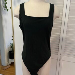 Old Navy Black Square Neck Bodysuit